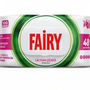 دستمال مرطوب فیری چند منظوره پاک کننده سطوه رایحه لیلییوم 100 عددی Fairy